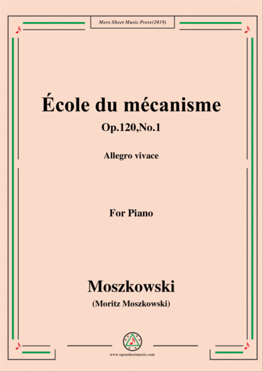 Duvernoy-École du mécanisme,Op.120,No.1,for Piano Piano Solo scores gallery preview page 1