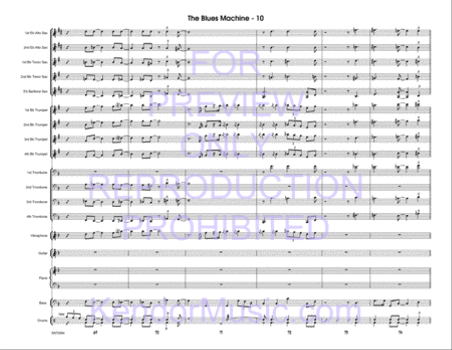 Blues Machine, The Blues Machine, The Jazz Ensemble scores gallery preview page 11