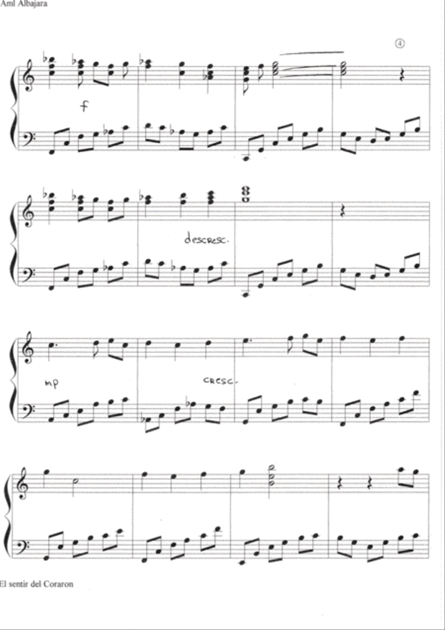 El sentir del Corazón Piano Solo scores gallery preview page 5