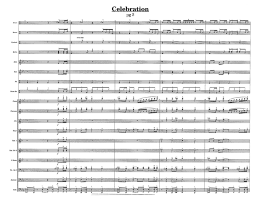 Celebration w/Tutor Tracks Percussion Ensemble scores gallery preview page 4
