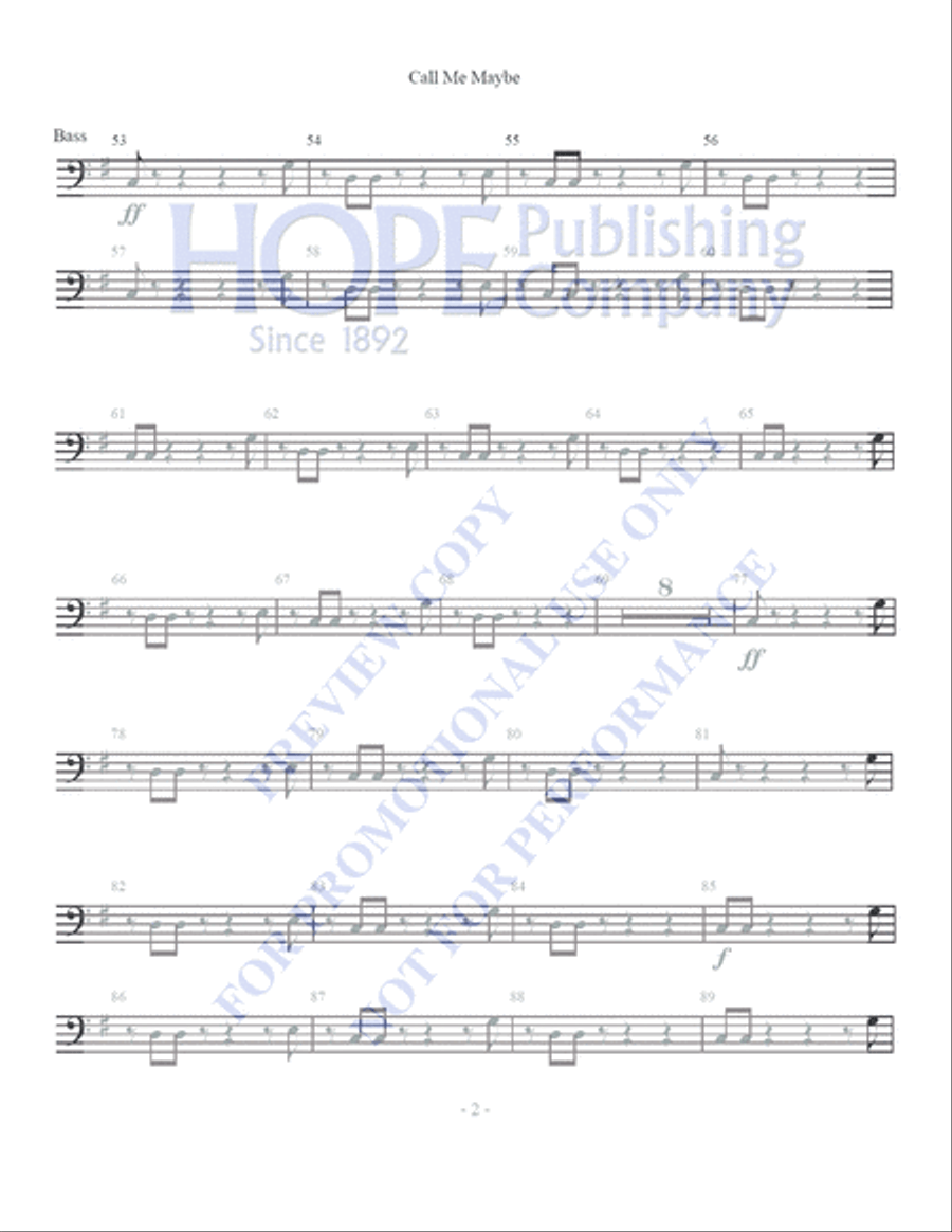 Call Me Maybe 5-Octaves scores gallery preview page 5