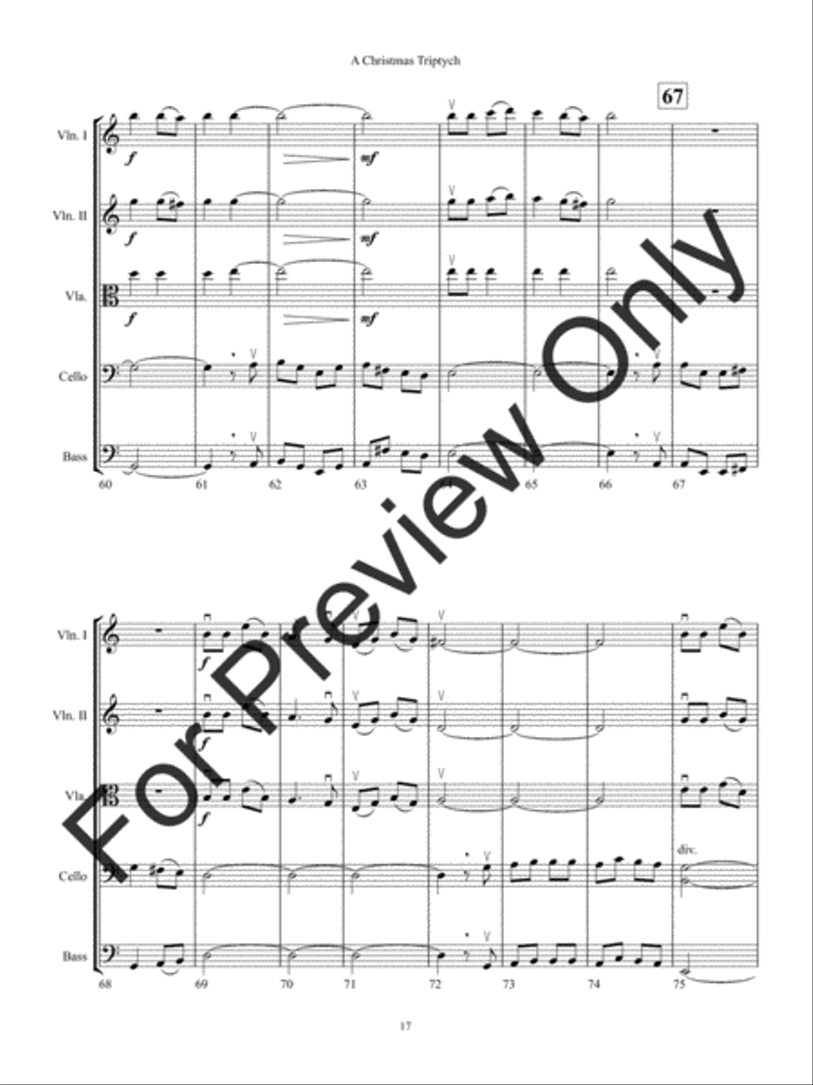A Christmas Triptych String Orchestra scores gallery preview page 20