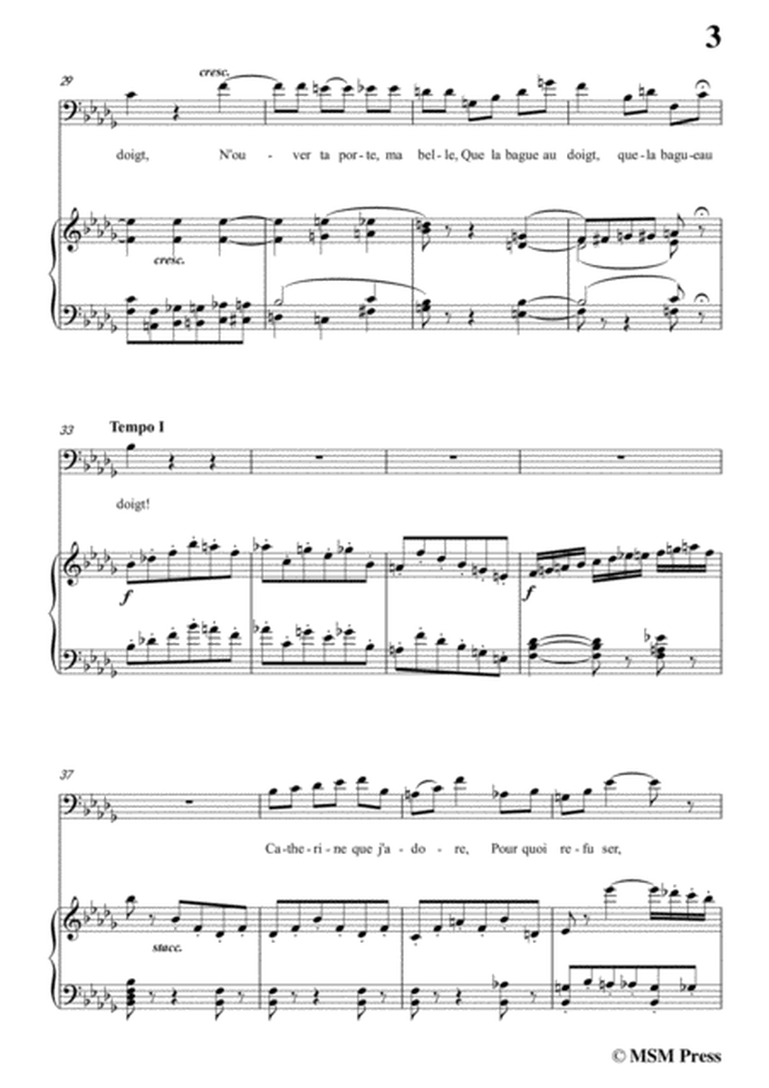 Gounod-Vous qui faites l'esdormie in b flat minor, for Voice and Piano image number null
