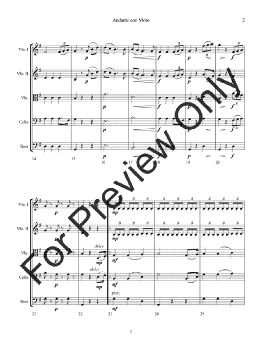 Andante con Moto Andante con Moto String Orchestra scores gallery preview page 5
