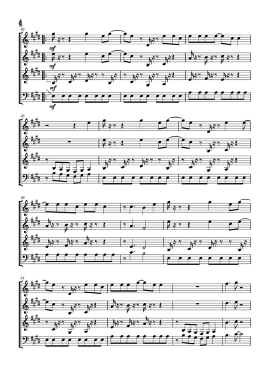 Talk To Ya Later Woodwind Quartet scores gallery preview page 5