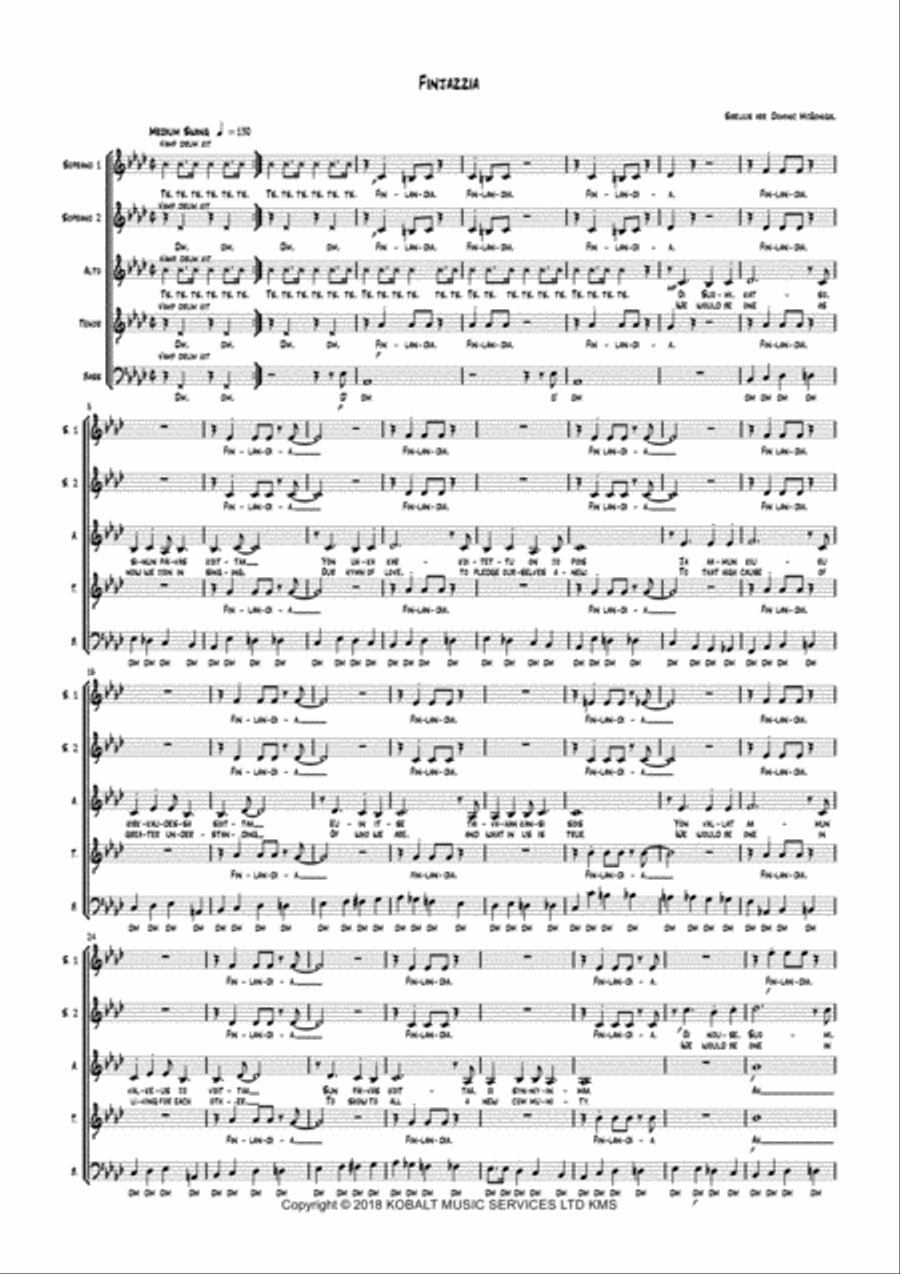 A Finnish Summer Night Finlandia Divisi scores gallery preview page 2