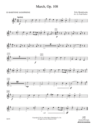 March, Op. 108: E-flat Baritone Saxophone