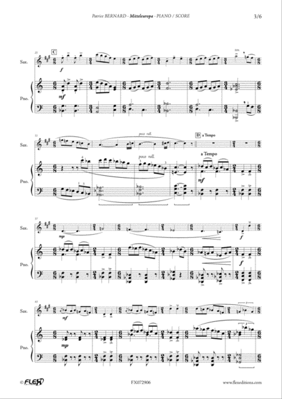 Mitteleuropa Alto Saxophone scores gallery preview page 3