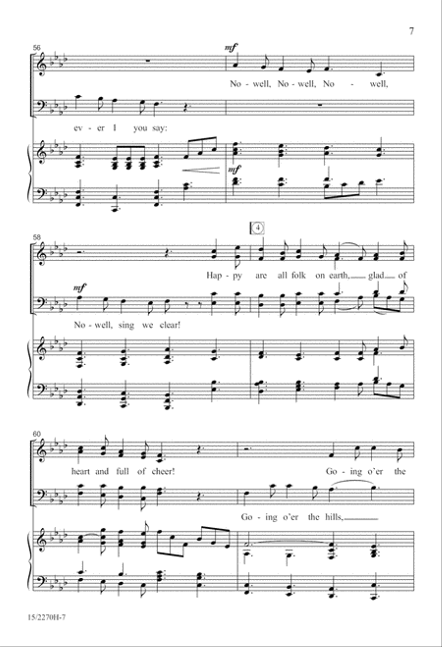 Here We Come A-Caroling! Here We Come A-Caroling! 4-Part scores gallery preview page 7