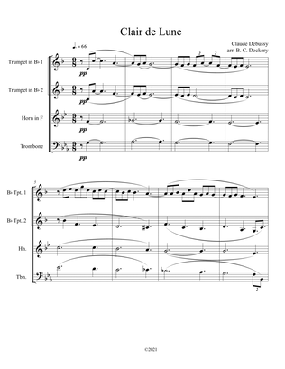 Clair de Lune for Brass Quartet