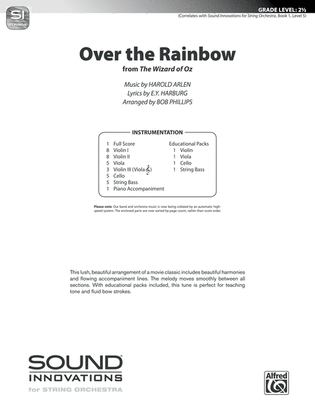 Over the Rainbow (from The Wizard of Oz): Score