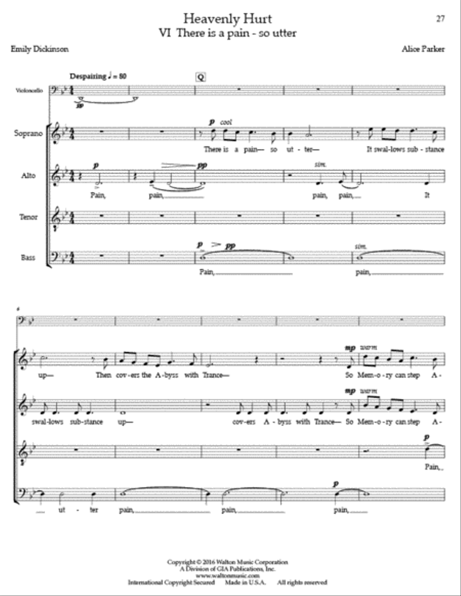 Heavenly Hurt (Vocal/Conductor Score) 4-Part scores gallery preview page 9