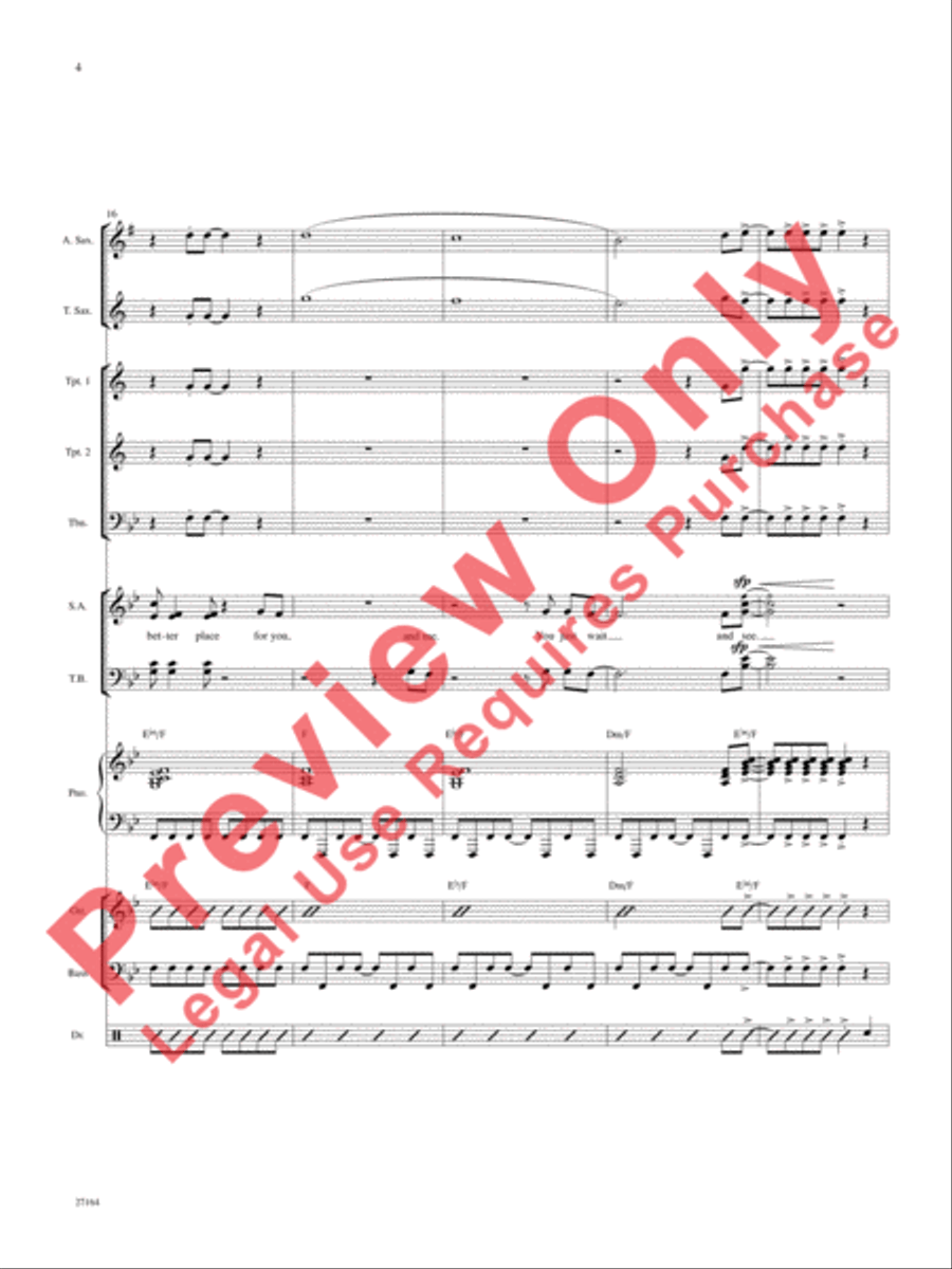 Put a Little Love in Your Heart Choir scores gallery preview page 5