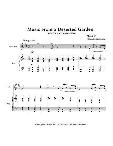 Music From a Deserted Garden (Tenor Sax and Piano) image number null
