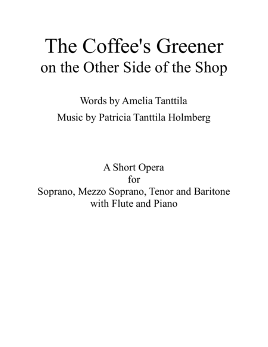 The Coffee's Greener - on the Other Side of the Shop Small Ensemble scores gallery preview page 1