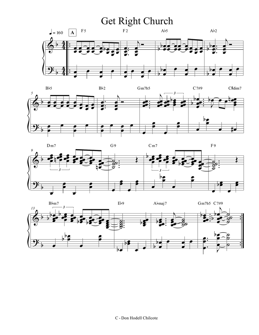 Get Right Church Piano Solo scores gallery preview page 2