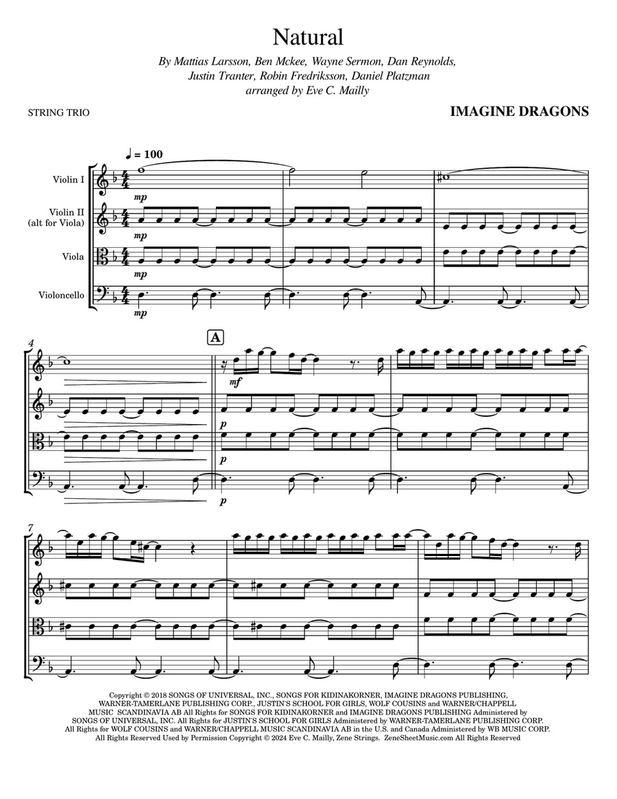 Natural String Trio scores gallery preview page 1