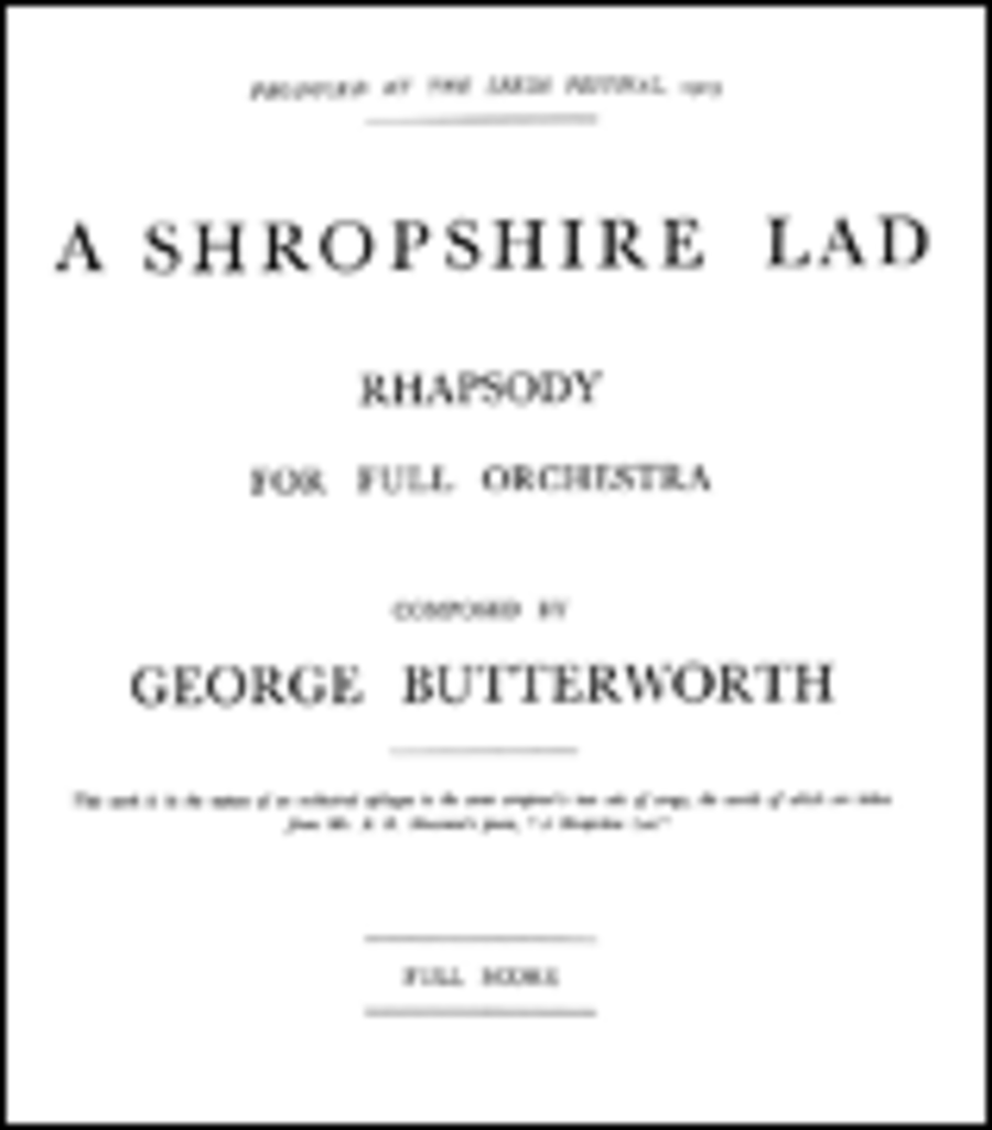 George Butterworth: A Shropshire Lad (Score) Orchestra scores gallery preview page 1
