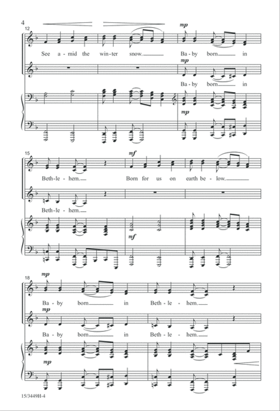Baby Born in Bethlehem Baby Born in Bethlehem SSA scores gallery preview page 4