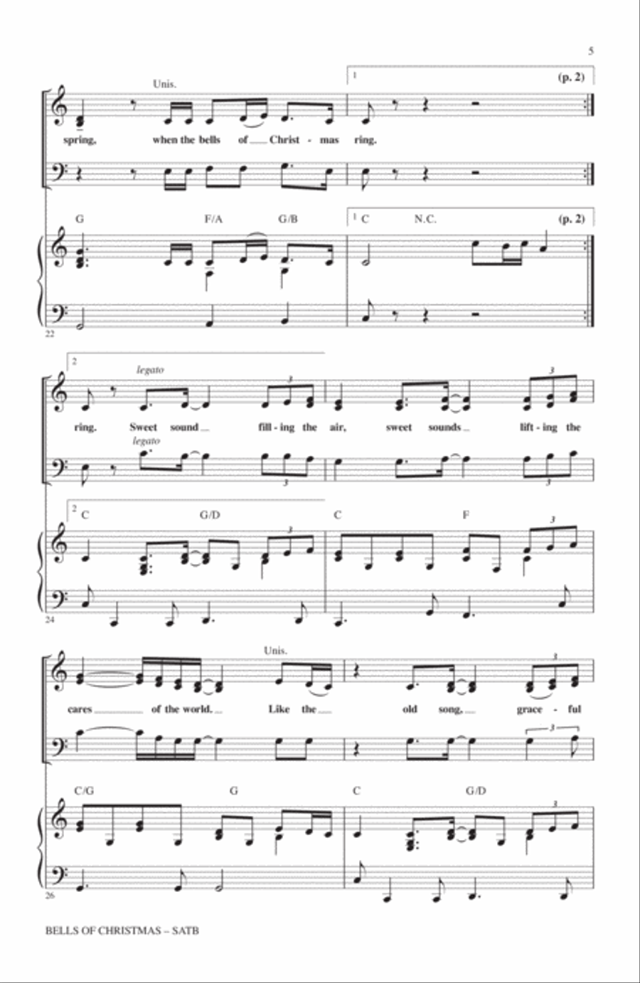 Bells Of Christmas Bells Of Christmas 4-Part scores gallery preview page 4