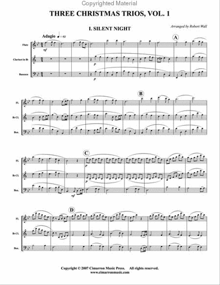 Three Christmas Trios, vol. 1 Woodwind Trio scores gallery preview page 2