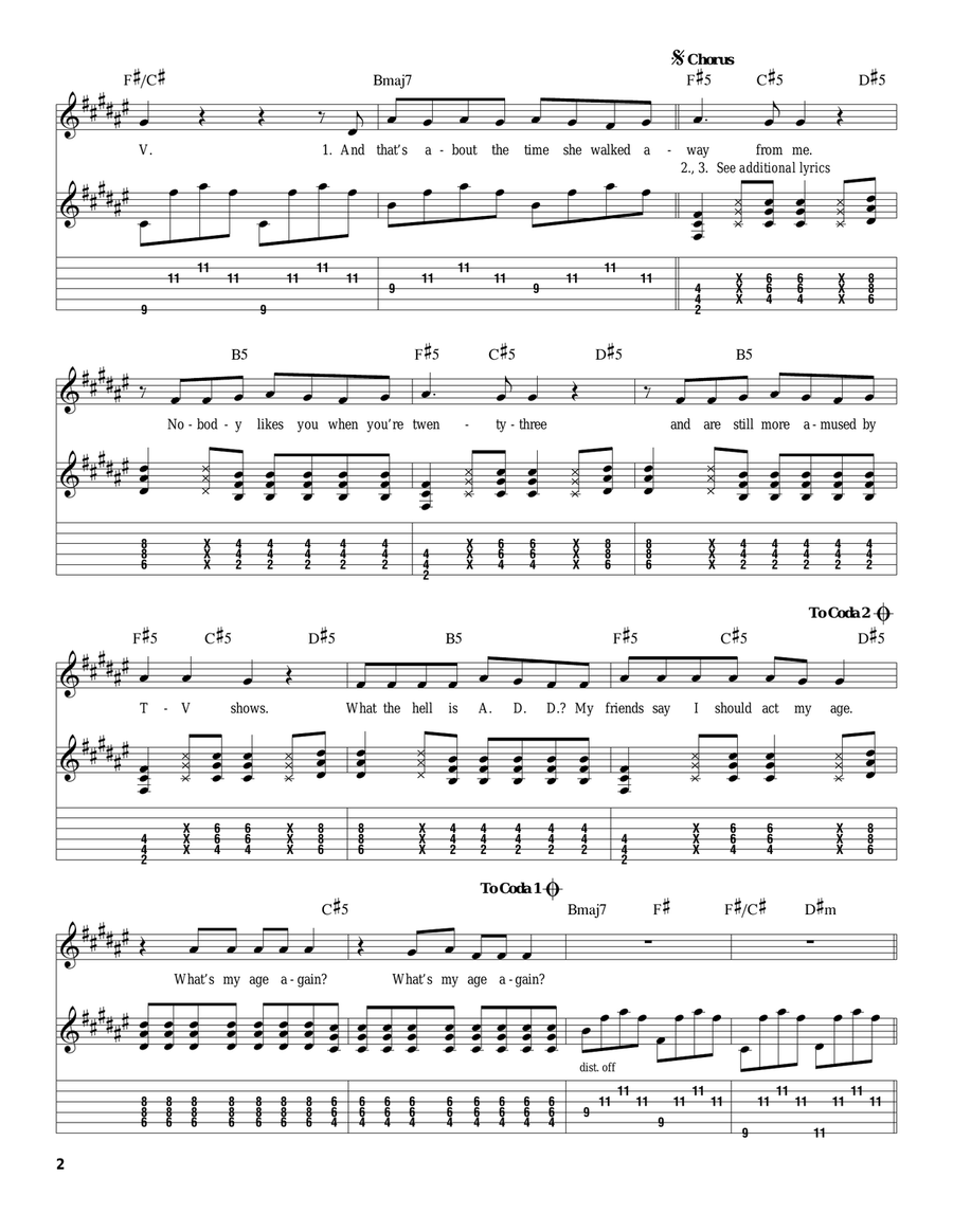 What's My Age Again? Acoustic Guitar scores gallery preview page 2