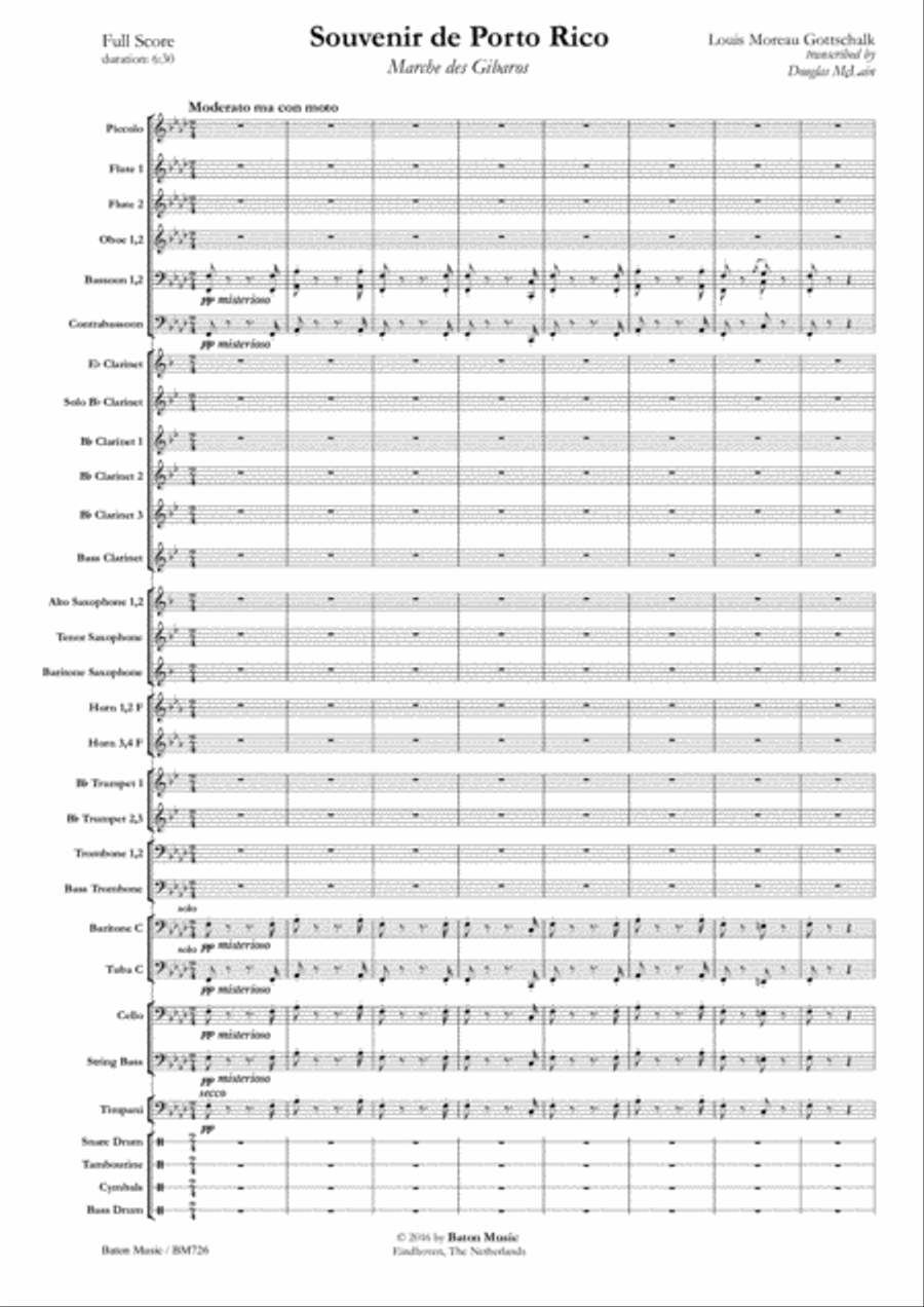 Souvenir de Porto Rico Souvenir de Porto Rico Concert Band scores gallery preview page 2