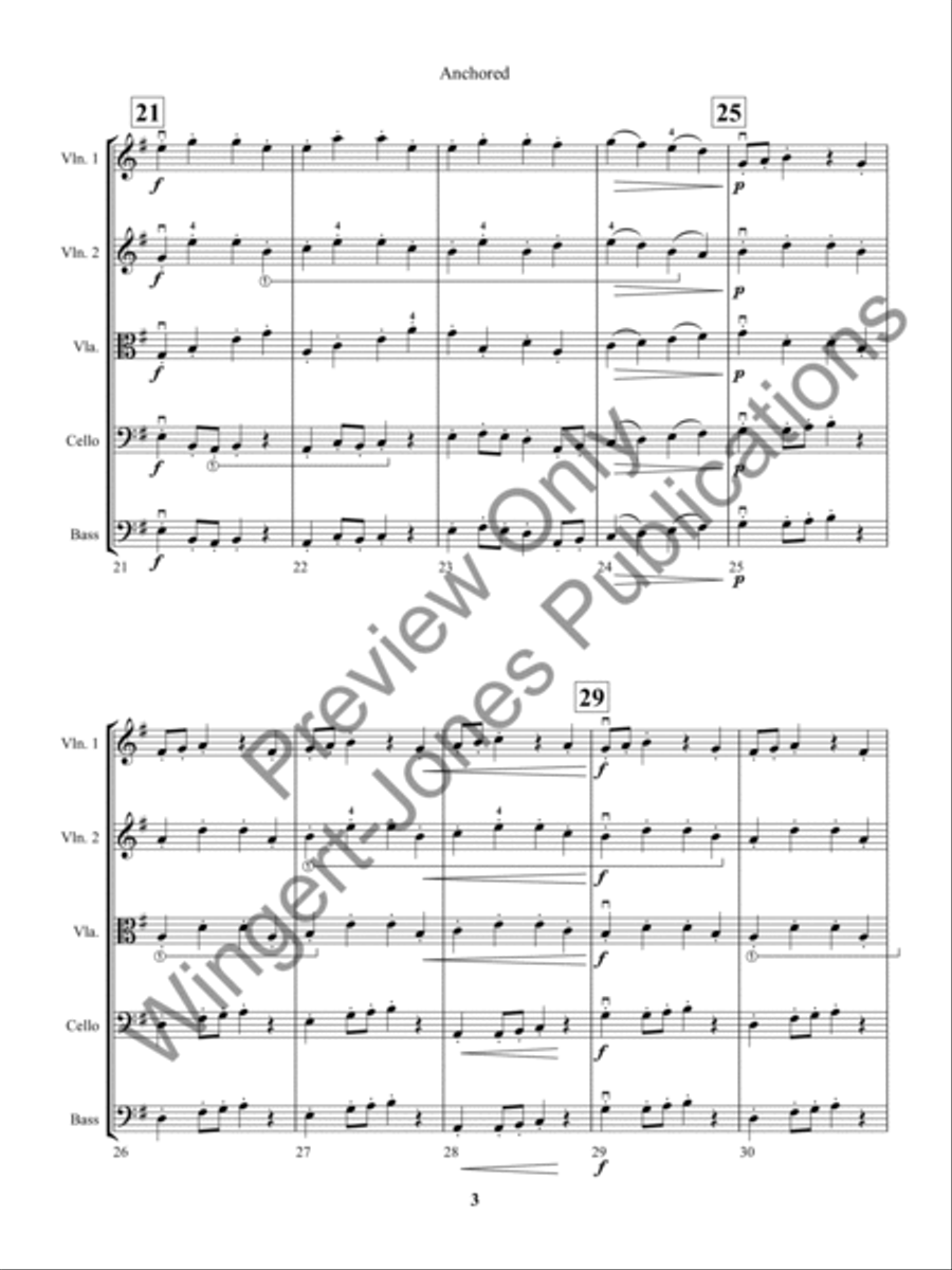 Anchored (Score) String Orchestra scores gallery preview page 6