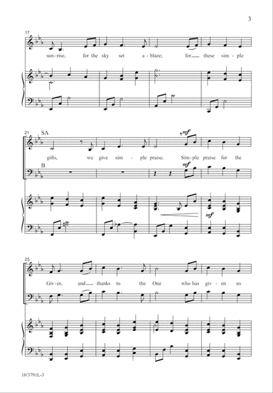 Simple Praise 3-Part scores gallery preview page 4