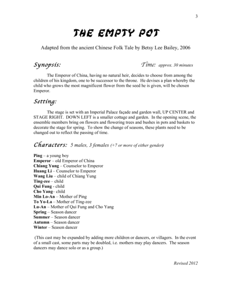 The Empty Pot Director's Script image number null