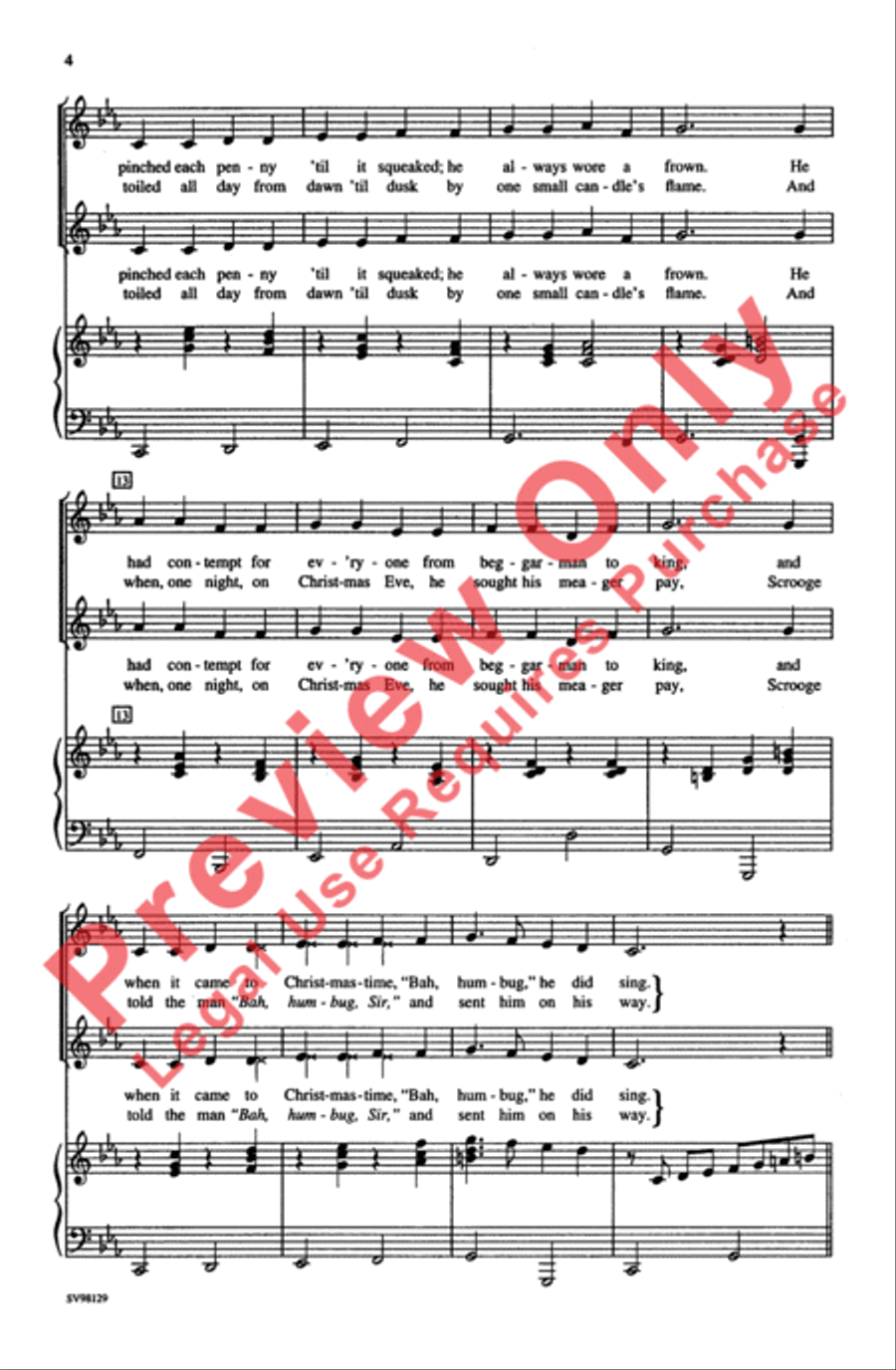 Scrooge, Scrooge, Scrooge 2-Part scores gallery preview page 3