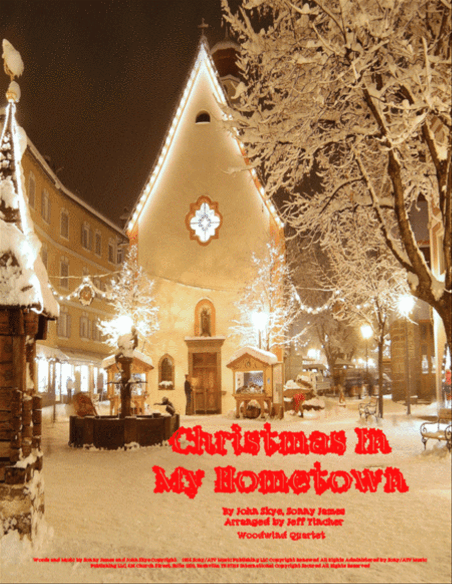 Christmas In My Home Town Woodwind Quartet scores gallery preview page 1