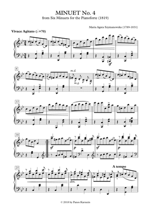 Minuet No. 4 in G minor (from Six Minuets for the Pianoforte, 1819)