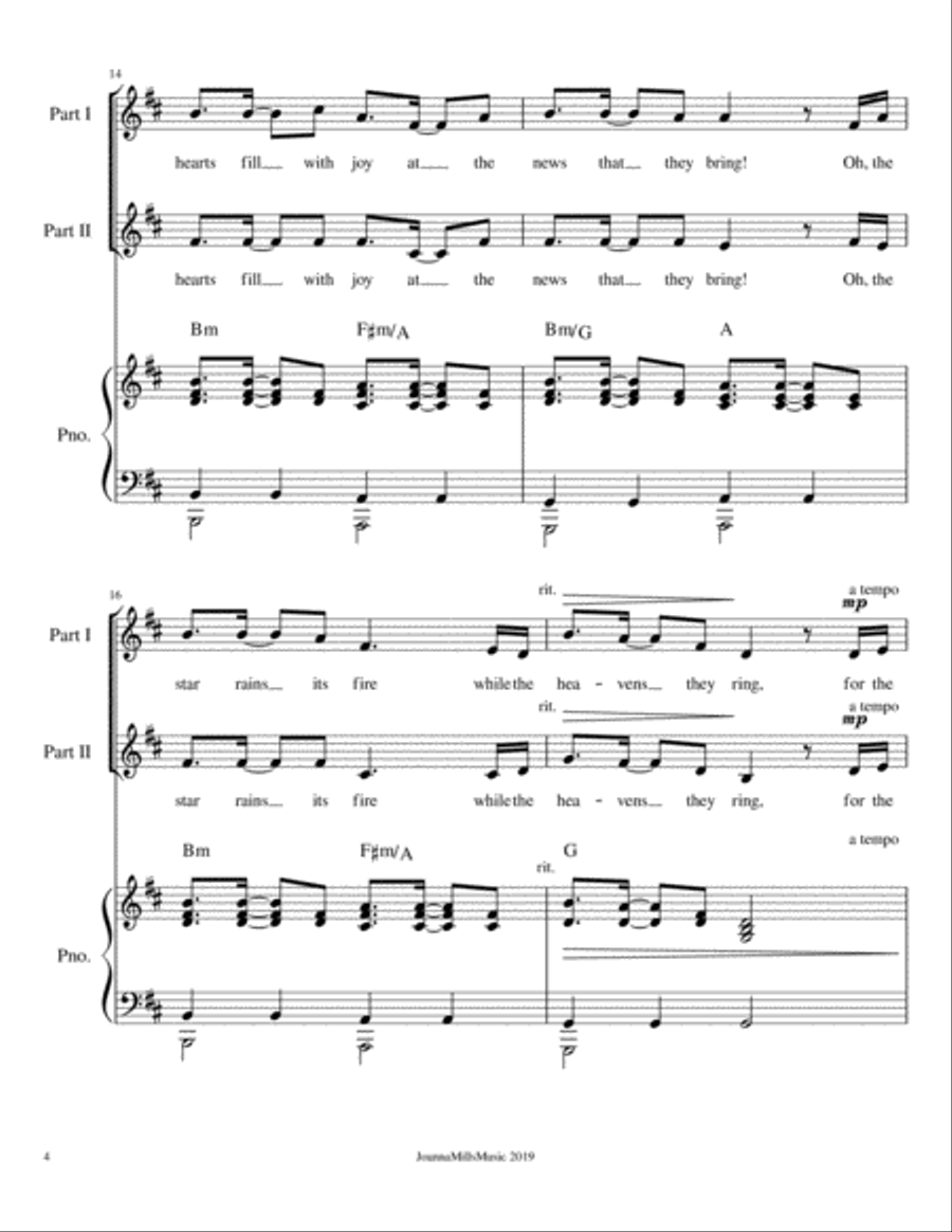 The Manger of Bethlehem (For 2-part Choir) 2-Part scores gallery preview page 5