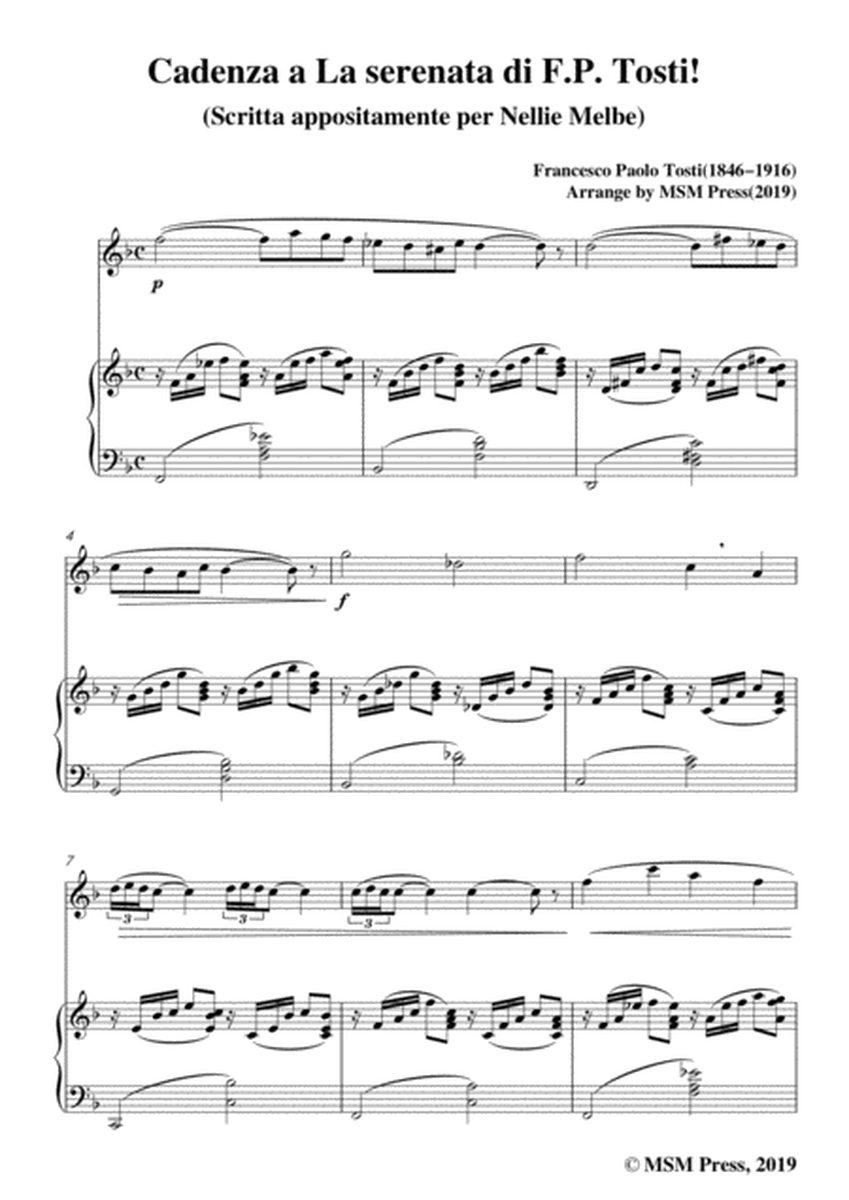 Tosti-Cadenza a La serenata(Scritta appositamente per Nellie Melbe), for Flute and Piano image number null