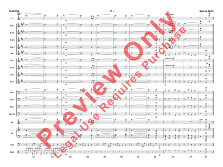 Amazing Grace (Score only) Jazz Ensemble scores gallery preview page 16