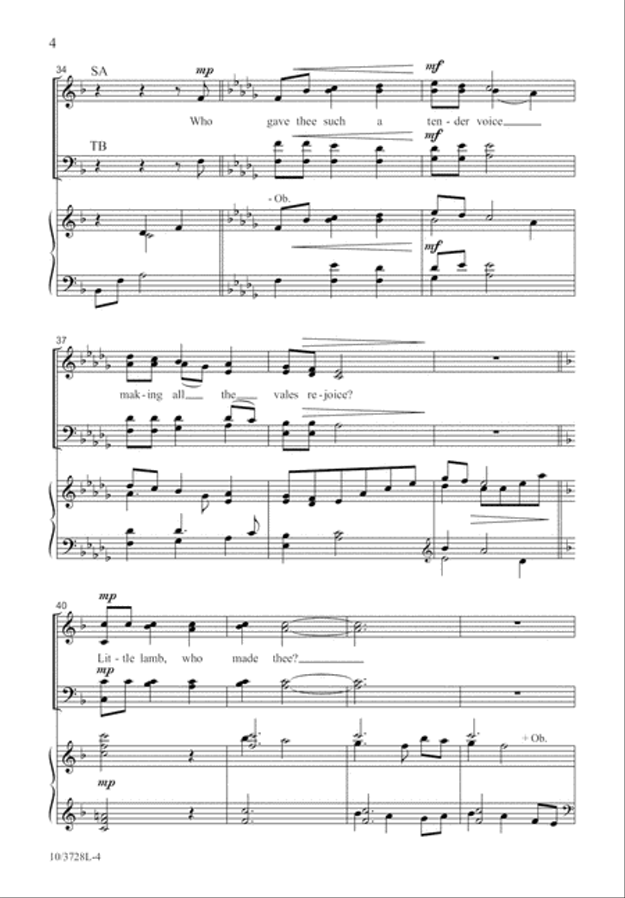 The Lamb The Lamb 4-Part scores gallery preview page 4