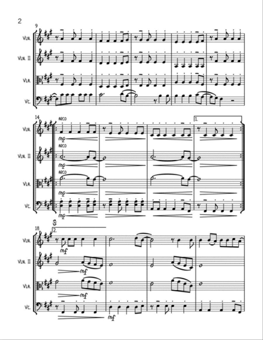 Viva La Vida Viva La Vida String Trio scores gallery preview page 2