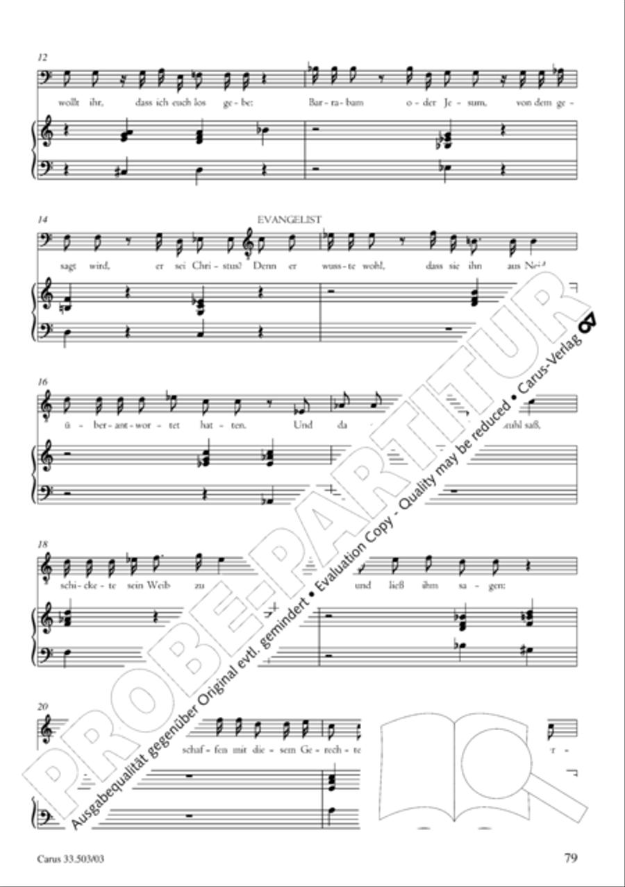 Passion according to St. Matthew (Passions-Musik nach dem Evangelisten Matthaus) SSATB scores gallery preview page 80