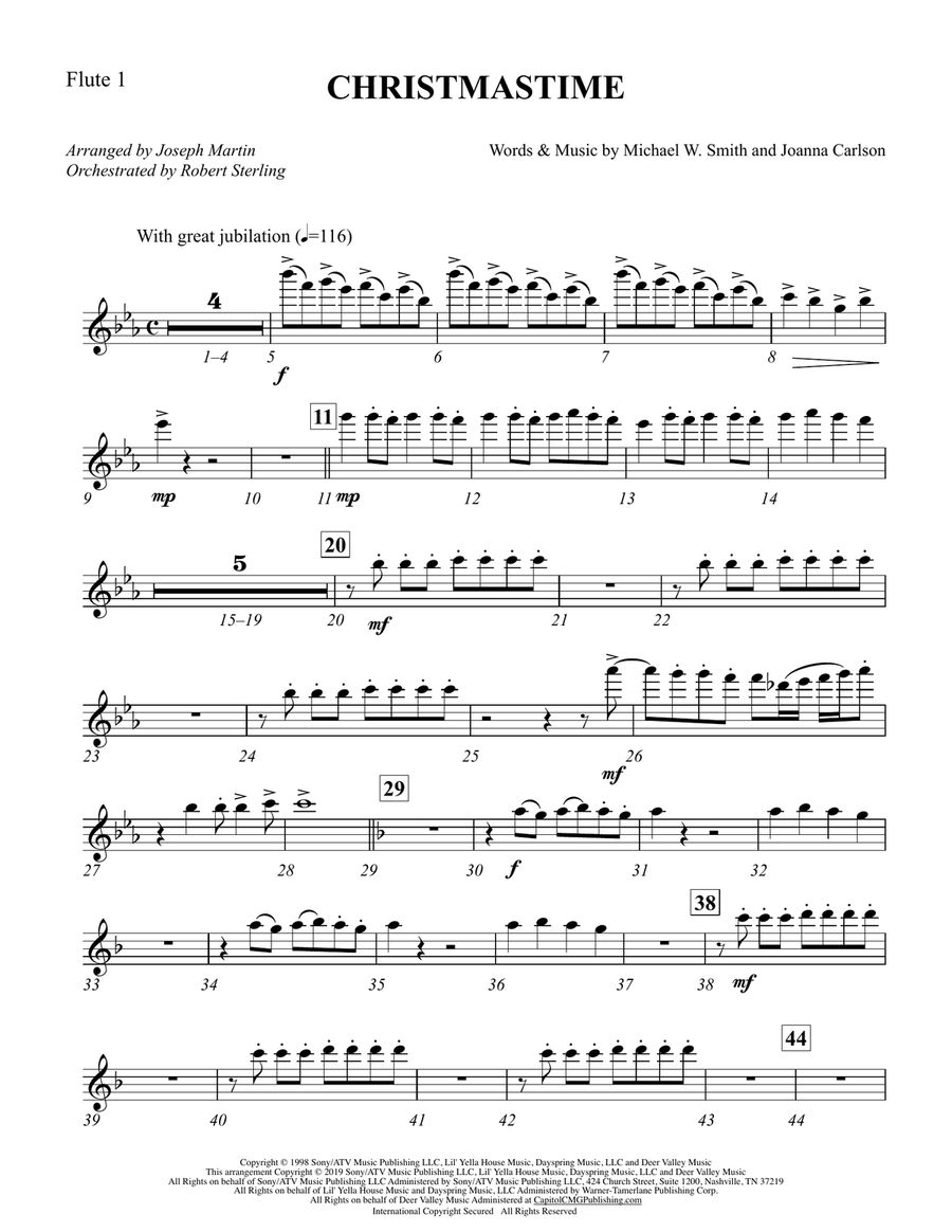 Christmastime (arr. Joseph M. Martin) - Flute 1