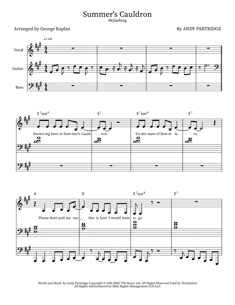 Summer's Cauldron Summer's Cauldron Small Ensemble scores gallery preview page 1
