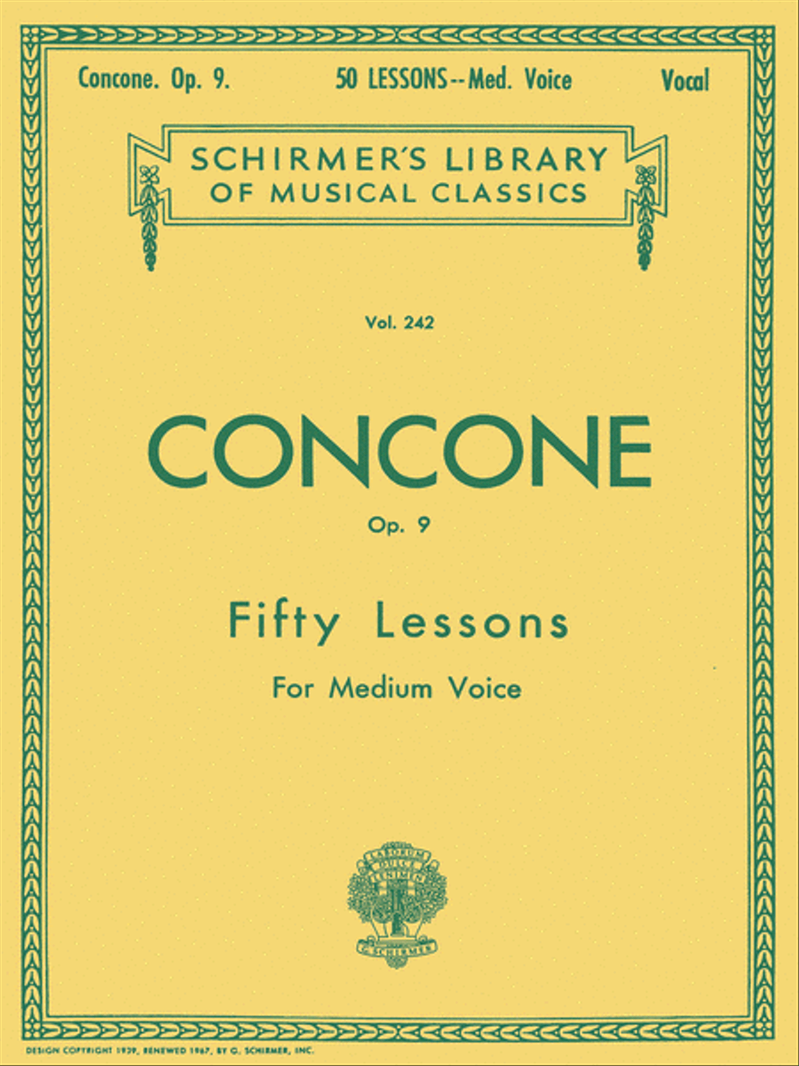 50 Lessons, Op. 9 Medium Voice scores gallery preview page 1