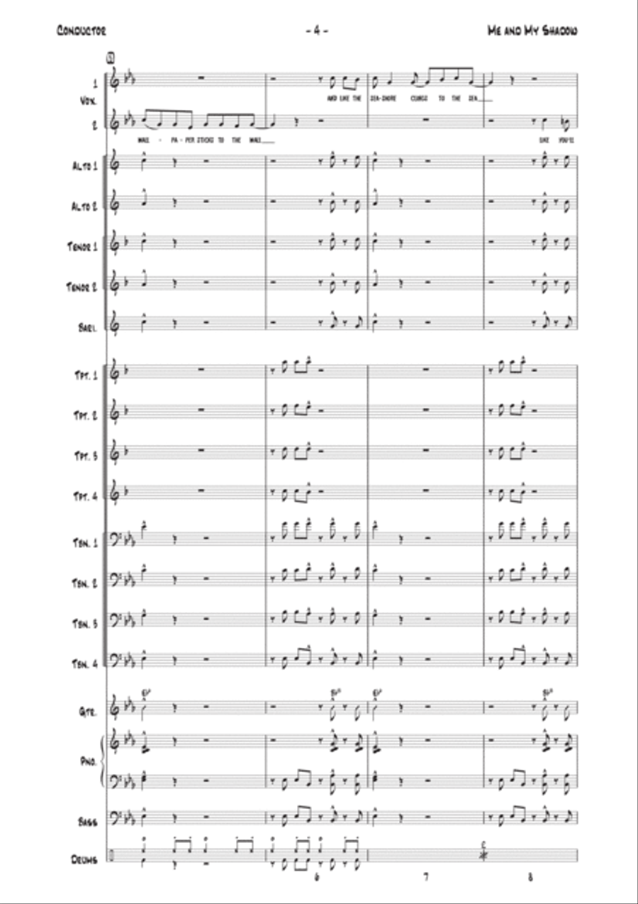 Me And My Shadow (folio Only) Jazz Ensemble scores gallery preview page 4