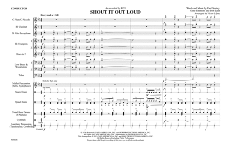 Shout It Out Loud: Score