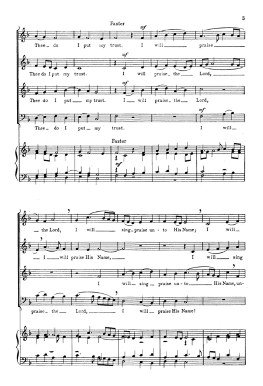 O Lord, In Thee Do I Put My Trust 4-Part scores gallery preview page 2