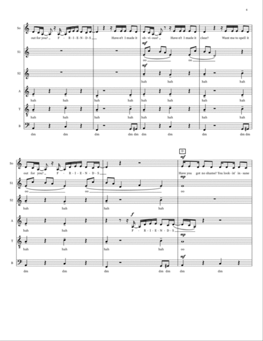 Friends 4-Part scores gallery preview page 4