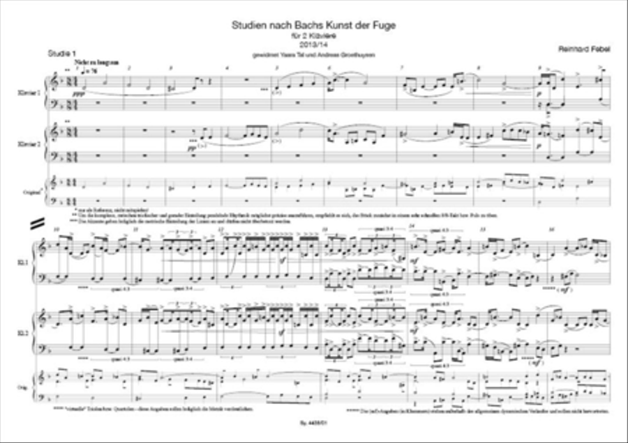 Studien nach Bachs Kunst der Fuge Piano Method scores gallery preview page 2