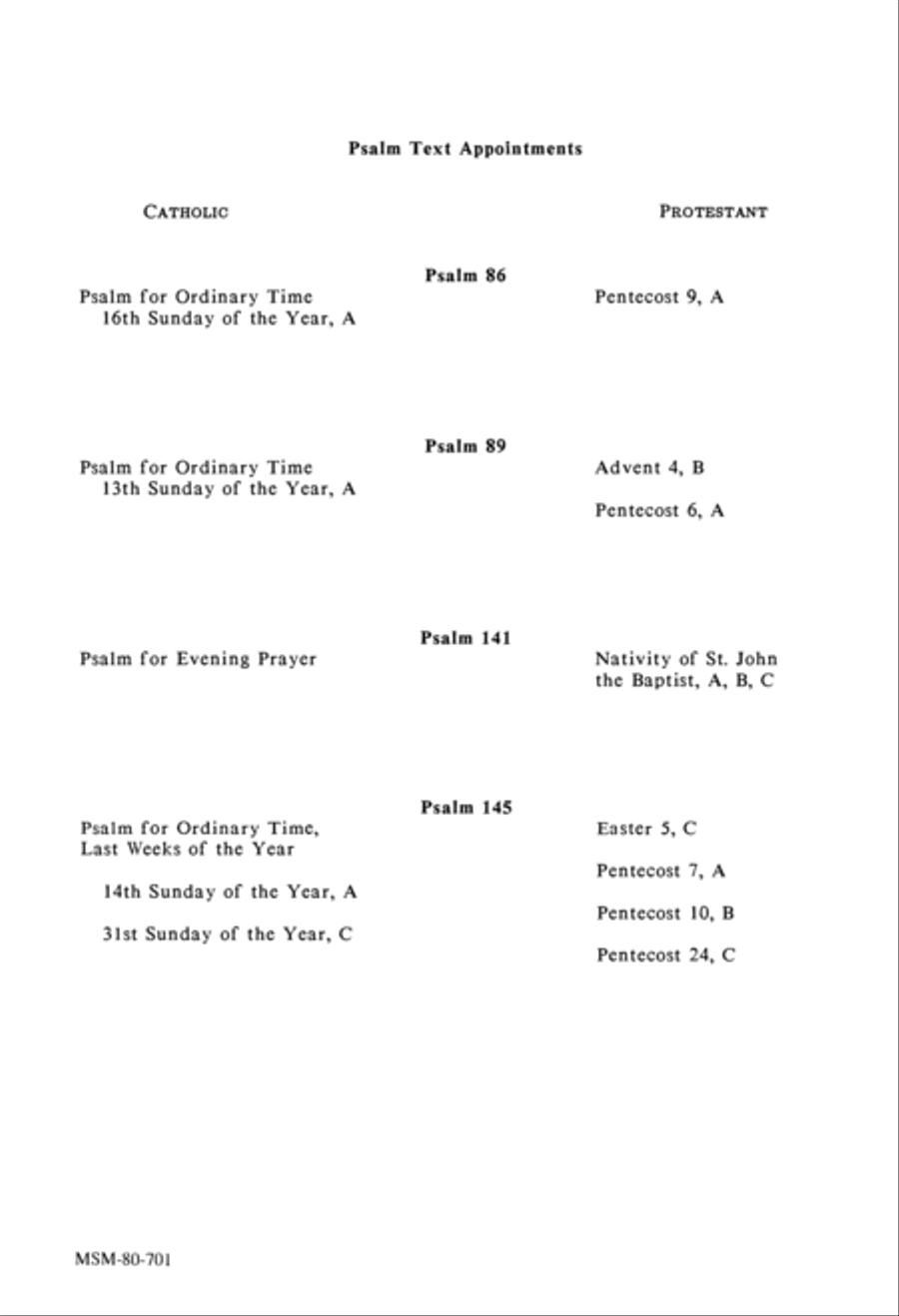 Four Psalm Settings 4-Part scores gallery preview page 1