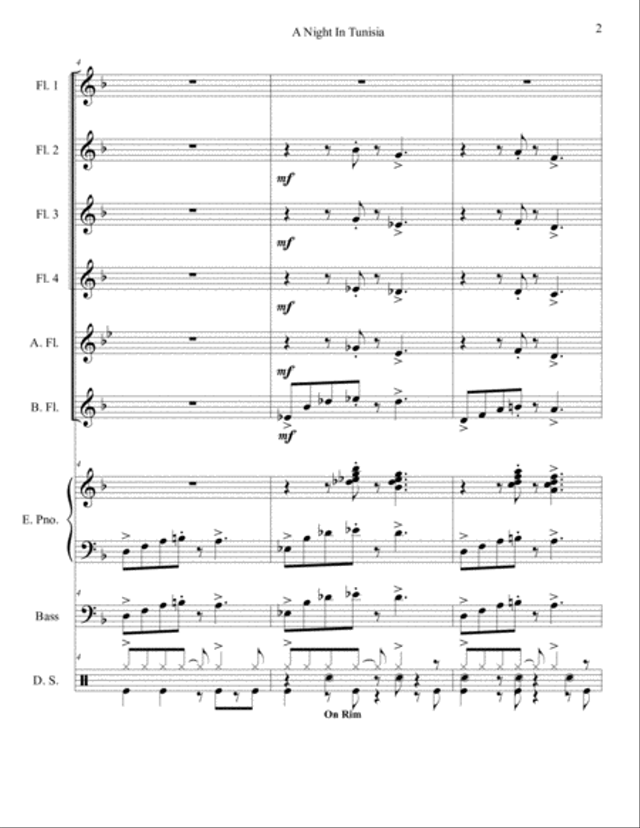 A Night In Tunisia A Night In Tunisia Small Ensemble scores gallery preview page 2