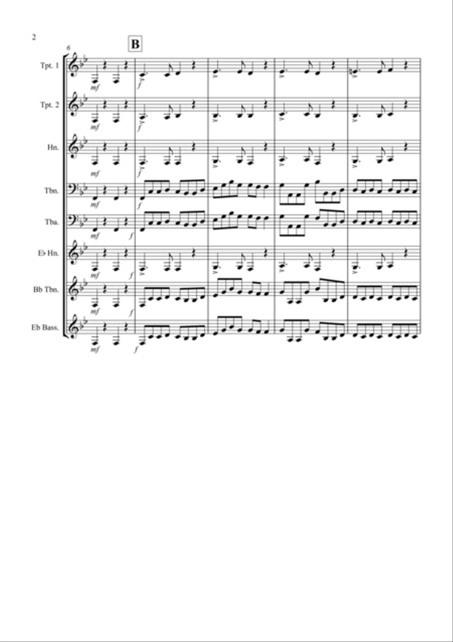 The Can Can for Brass Quintet Brass Quintet scores gallery preview page 2